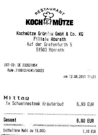 mlae Hffner Kochmtze Restaurant